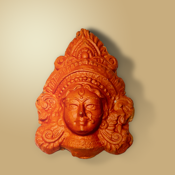 Grace on the Wall: The Terracotta Maa Durga Mukhota by TheJaadu.com