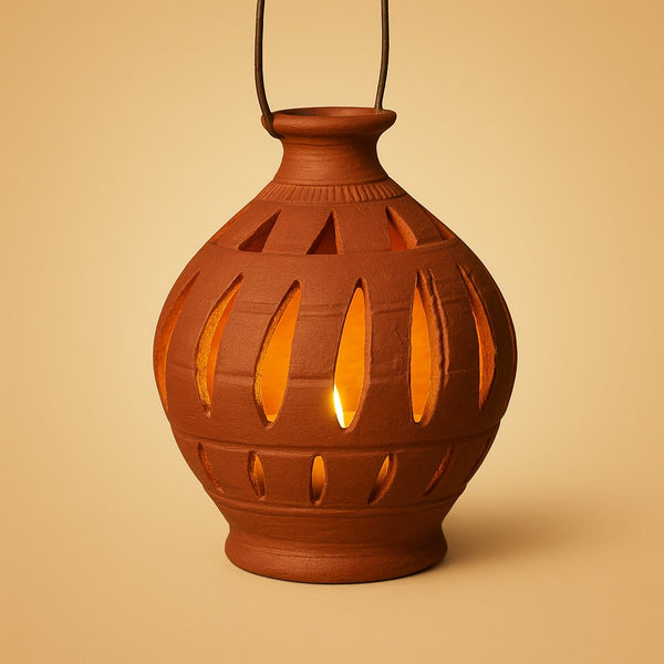 Light That Tells a Story: The Timeless Appeal of the Terracotta Diya Hanging Lamp