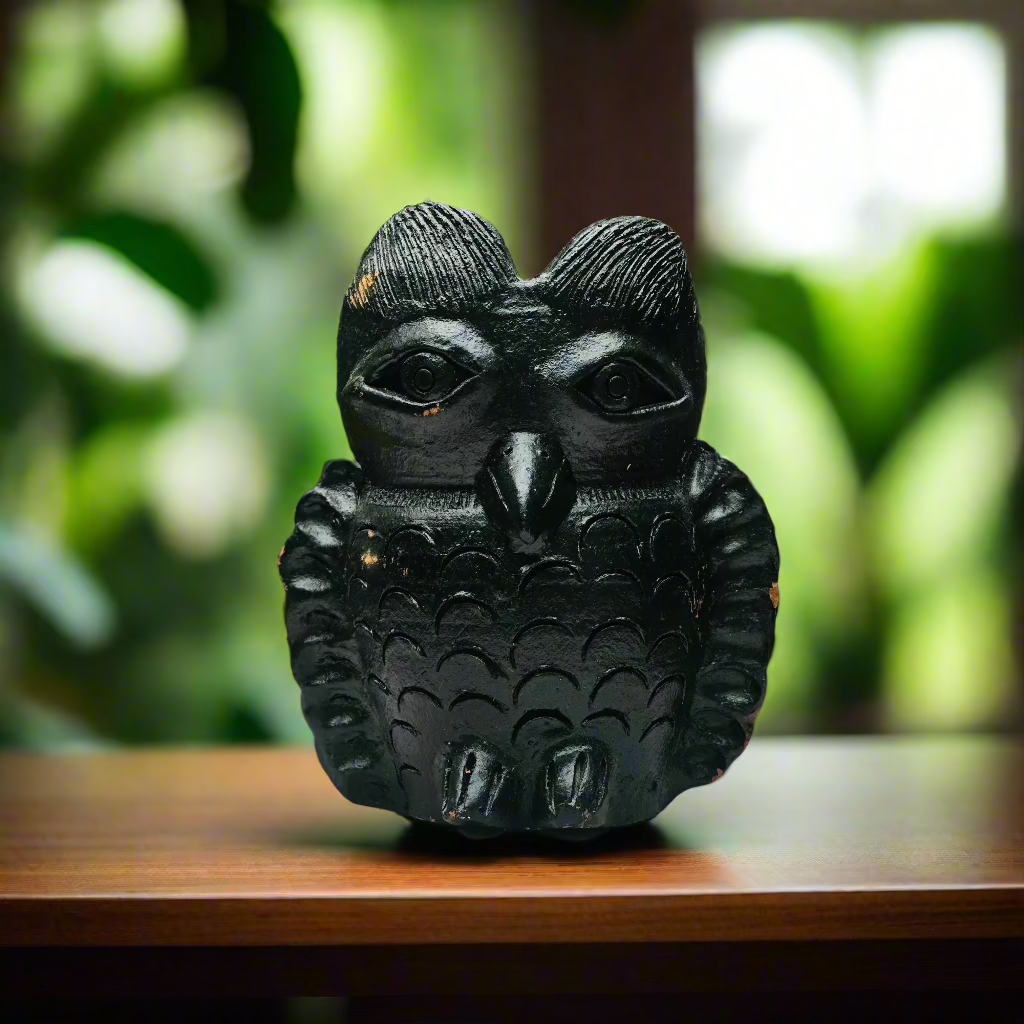 Pair of Earthen Owl Artefacts