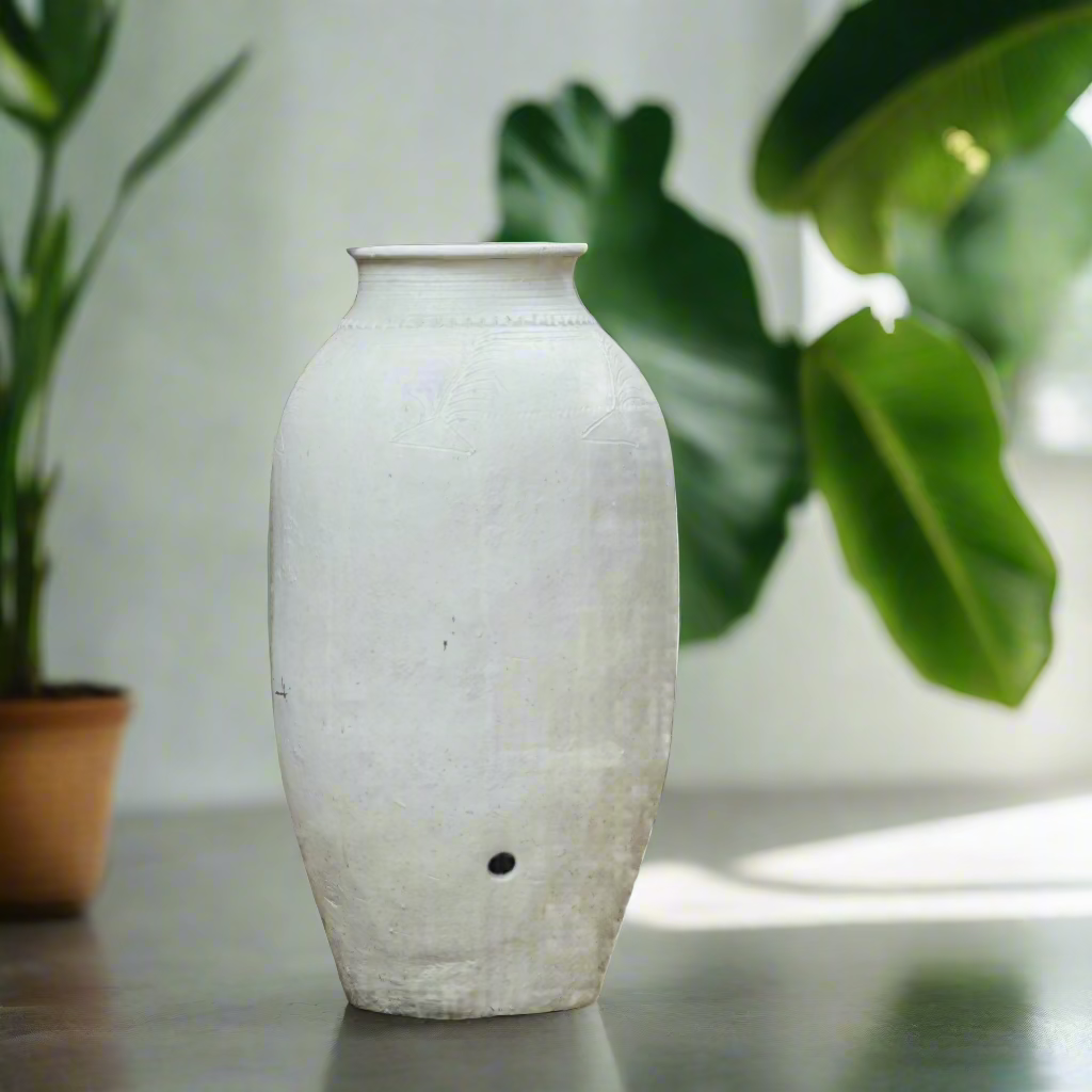 White Clay Vase