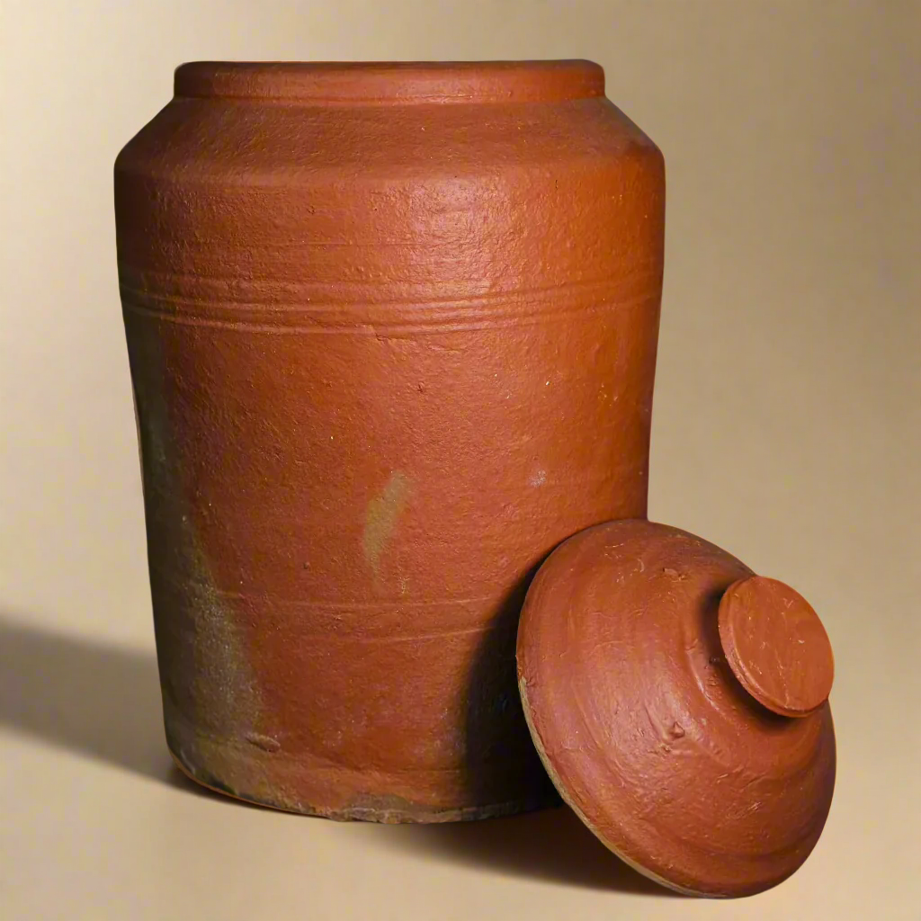 Earthen Vase with Lid