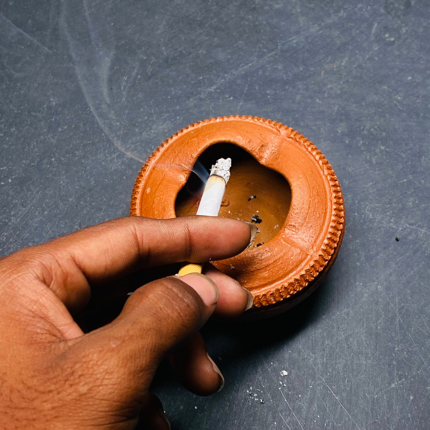 Rustic Clay Ashtray