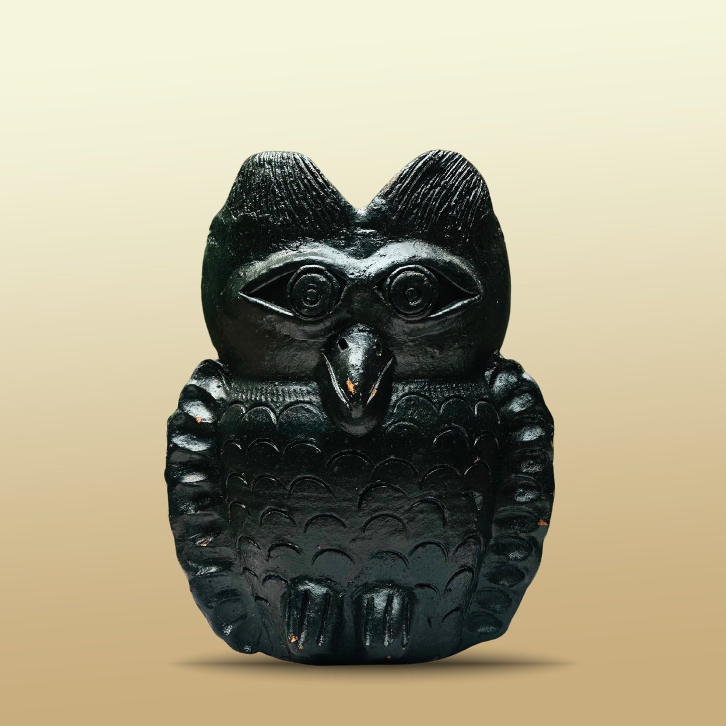 Pair of Earthen Owl Artefacts