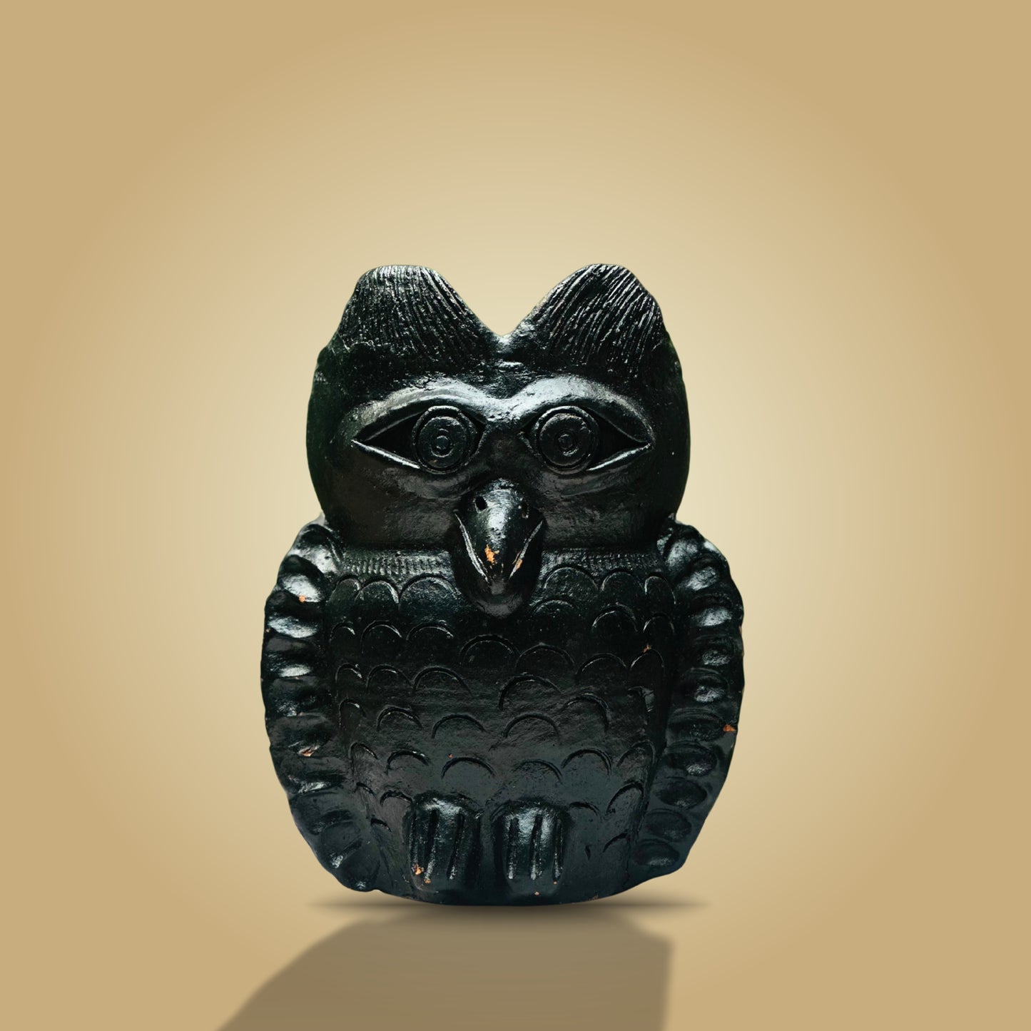 Pair of Earthen Owl Artefacts