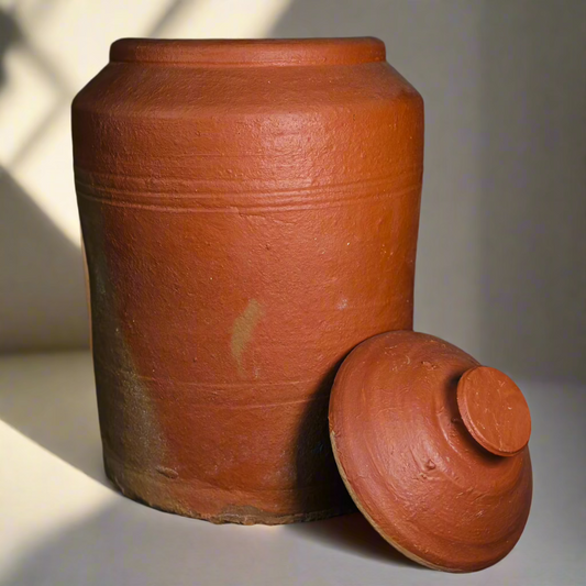 Earthen Vase with Lid